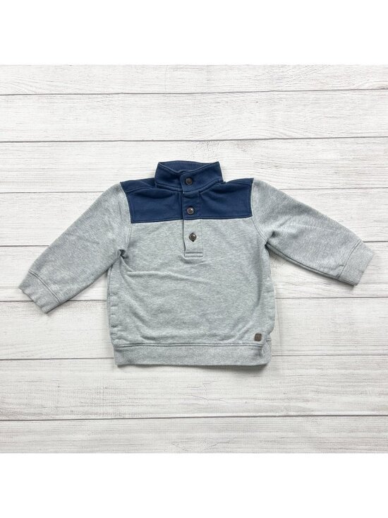 Janie and Jack Other - Janie and Jack Toddler Boys Pullover Sweatshirt Colorblock Mock Neck Button 3T